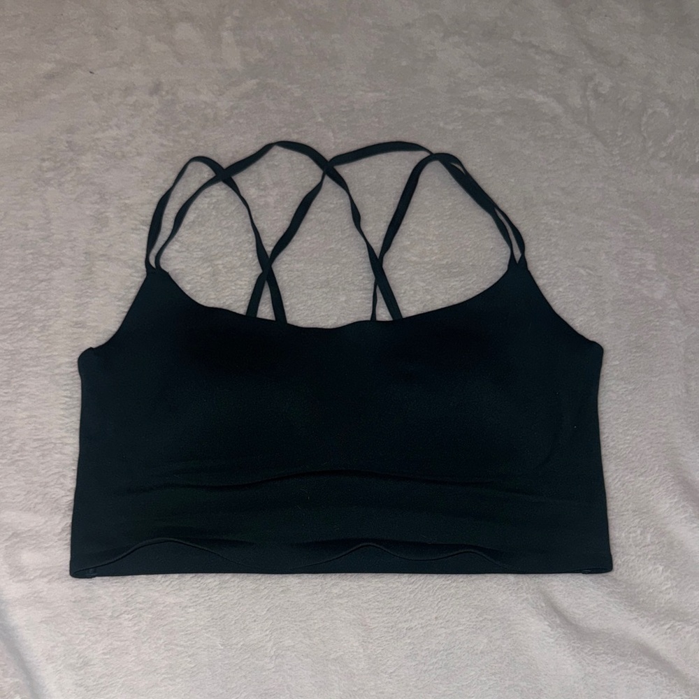 Offline by Aerie Strappy Back Longline Sports Bra Green Size S